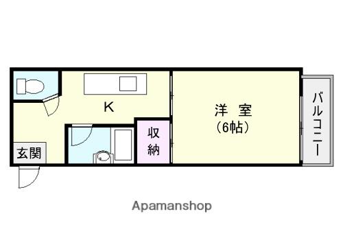 リード上本町(1K/2階)の間取り写真