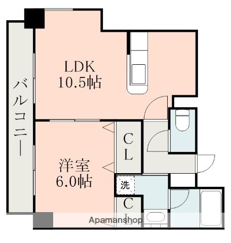グランパルク柊館(1LDK/1階)の間取り写真