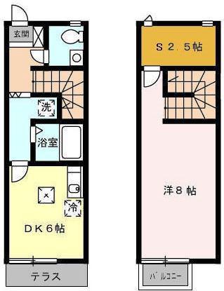 指宿枕崎線 慈眼寺駅 徒歩5分 2階建 築20年(1DK)の間取り写真