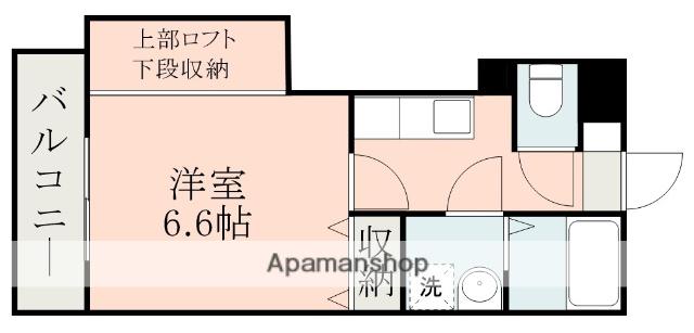 ジャルダン・フリューリー・ドーソンⅢ(1K/2階)の間取り写真