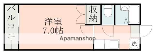 サンライフ永野(1K/4階)の間取り写真