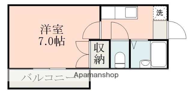 サンライフ永野(1K/3階)の間取り写真