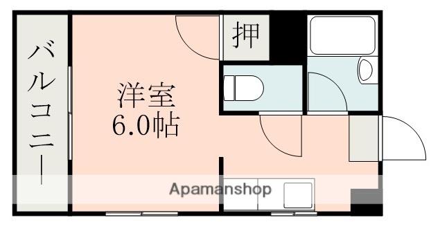 トミーズマンション(ワンルーム/4階)の間取り写真