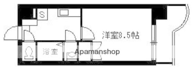 ブルーアイズ中央(1K/2階)の間取り写真
