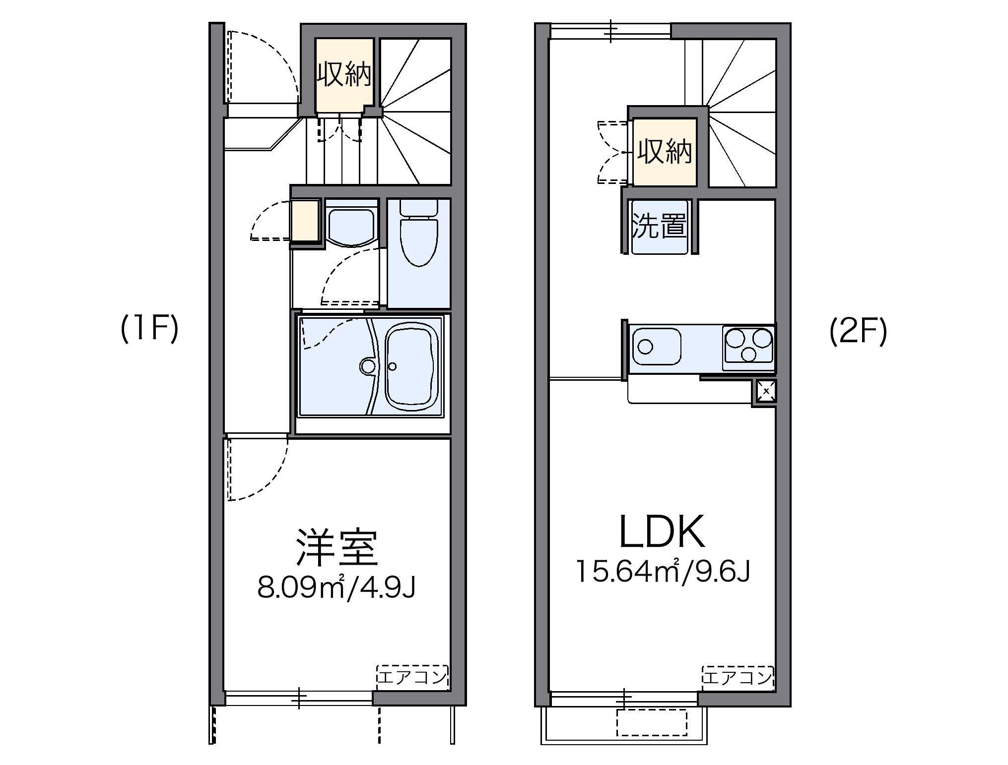 レオネクスト向日葵(1LDK/1階)の間取り写真
