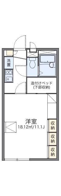 レオパレス加治木(1K/2階)の間取り写真