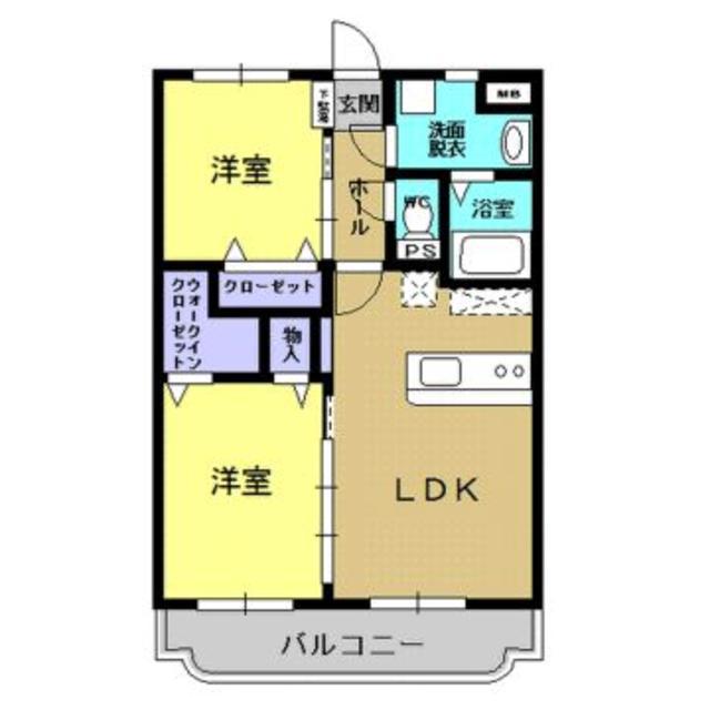 グレースメゾン(2LDK/1階)の間取り写真