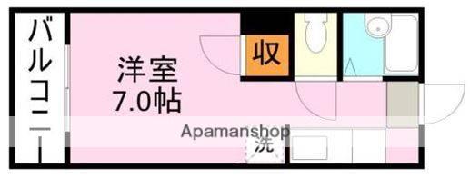 アビターレ新屋敷(ワンルーム/3階)の間取り写真