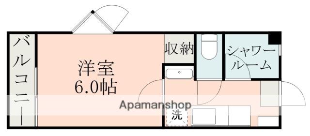 唐湊NⅡビル(1K/3階)の間取り写真