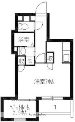 MZ鴨池Ⅱ(1K/1階)の間取り写真