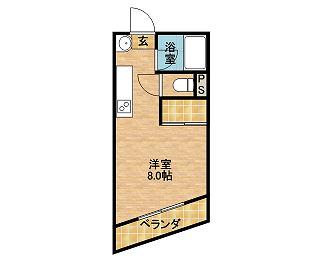 グレイス鴨池壱番館(ワンルーム/2階)の間取り写真