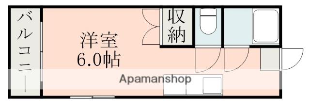 宇宿リバ-ハイツ(ワンルーム/3階)の間取り写真