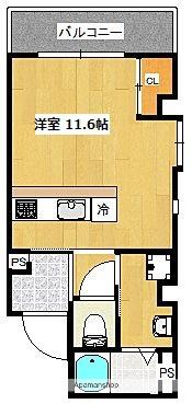 IRISSPIRA与次郎TERRACE(ワンルーム/2階)の間取り写真