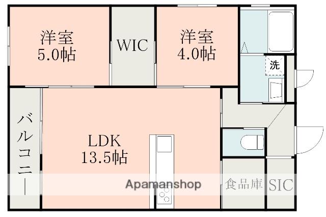 LA-CHIC小松原(2LDK/3階)の間取り写真