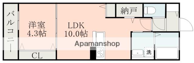 フォルトゥーナ(1LDK/2階)の間取り写真