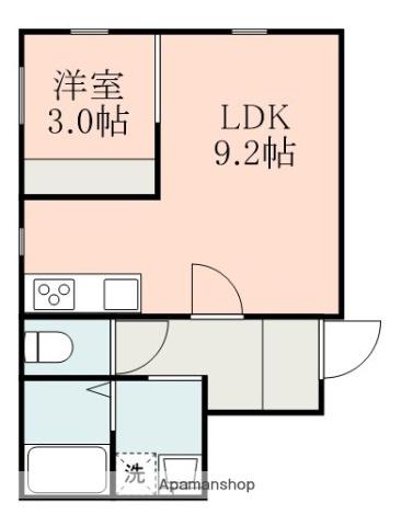 稲荷ノアレジデンス(1LDK/1階)の間取り写真