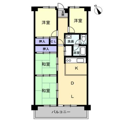 サンライズAIRA(4LDK/7階)の間取り写真