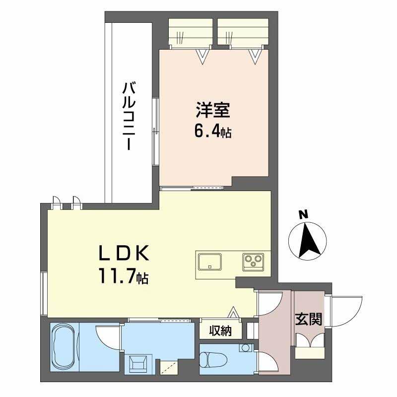 シャーメゾン 武(1LDK/3階)の間取り写真