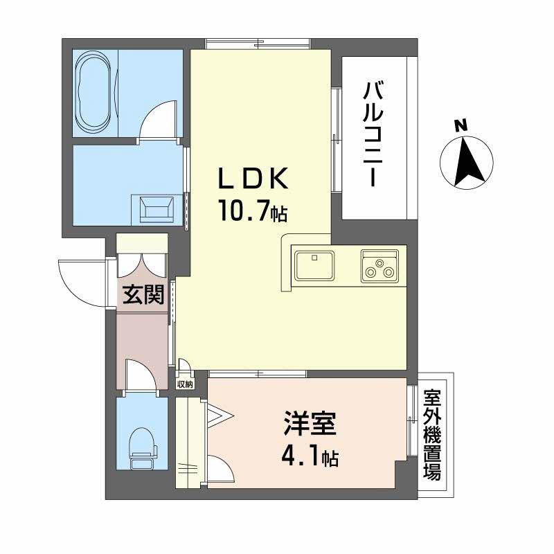 シャーメゾン 武(1LDK/3階)の間取り写真