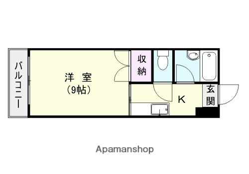 セントヒルズ鹿児島(1K/4階)の間取り写真
