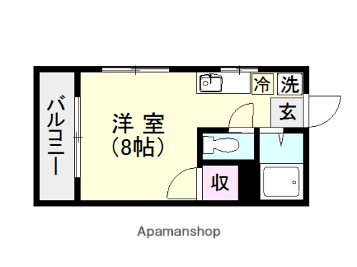 OAK VILLA KAGOSHIMA 5TH(ワンルーム/3階)の間取り写真