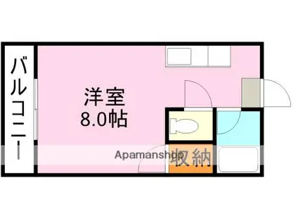 OAK VILLA KAGOSHIMA 5TH(ワンルーム/5階)の間取り写真