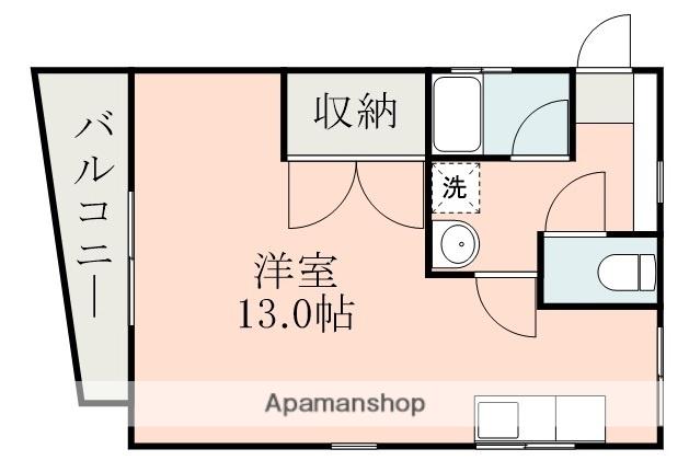 ハイツ森(ワンルーム/1階)の間取り写真