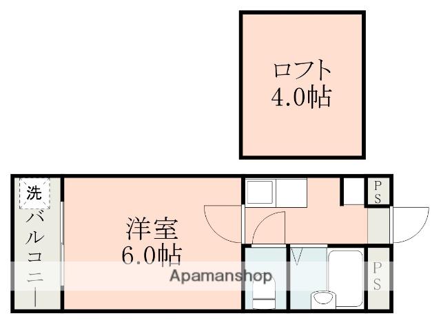 アップルハウス慶京(1K/1階)の間取り写真