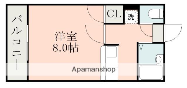 エスポアールエデン(1K/2階)の間取り写真