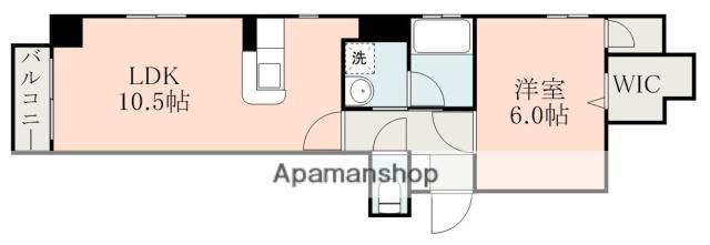 プランタン加治屋町(1LDK/2階)の間取り写真