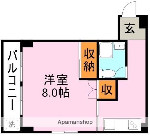 サンシュライン照国(1K/5階)の間取り写真