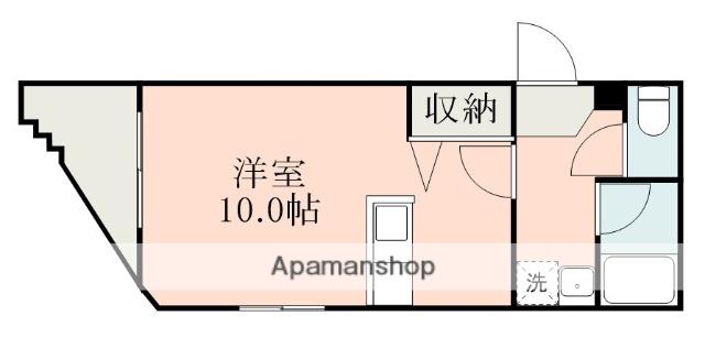レインボー荒田Ⅱ(ワンルーム/2階)の間取り写真