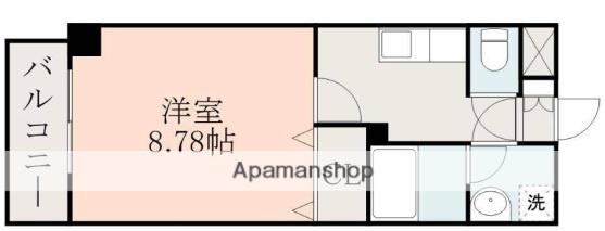 フルハークウィルⅠ(1K/6階)の間取り写真