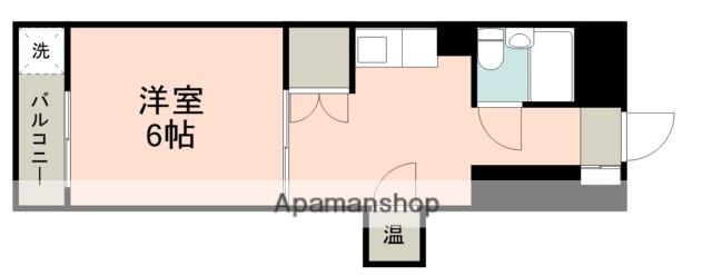 皐月マンション天文館(1K/3階)の間取り写真