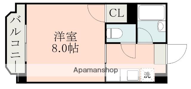 パークハイム鈴木(1K/4階)の間取り写真