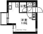 レインボー新屋敷(ワンルーム/3階)の間取り写真