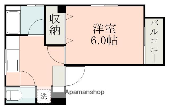 城山スカイハイツ(1K/3階)の間取り写真