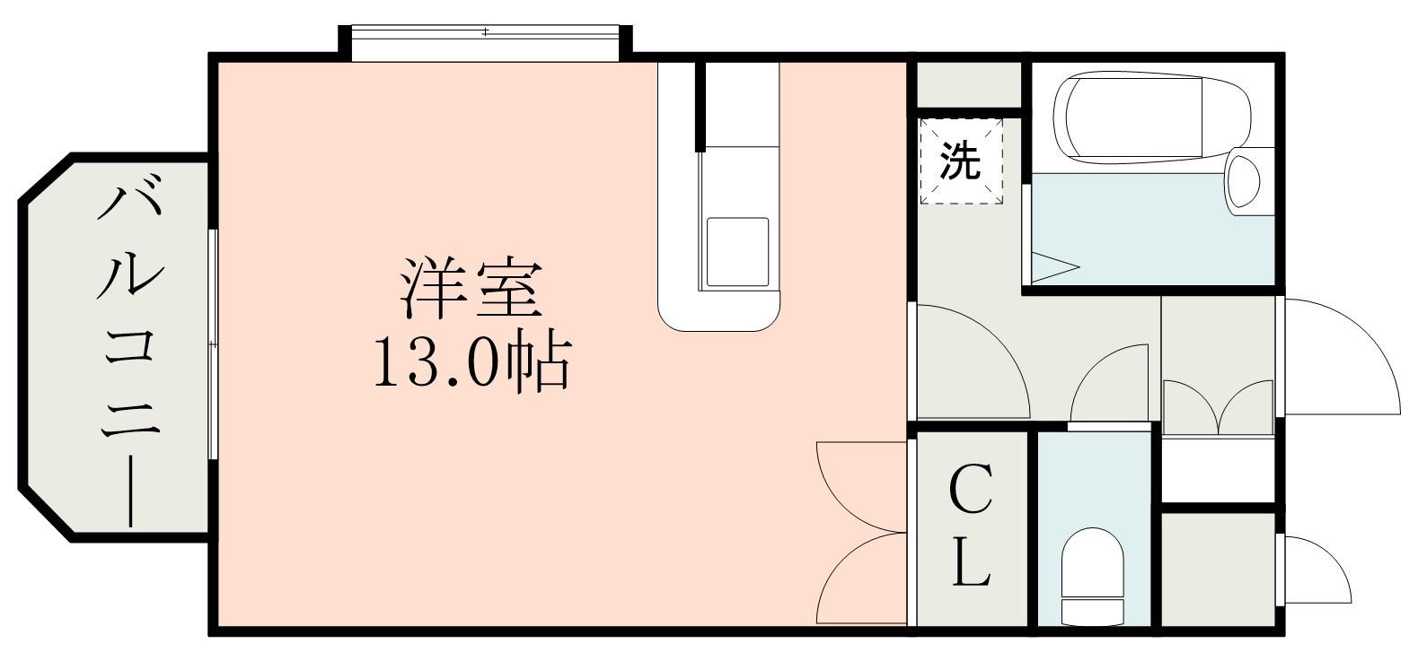 ソラリアハイツ(ワンルーム/1階)の間取り写真