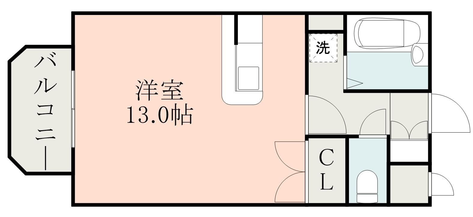 ソラリアハイツ(ワンルーム/1階)の間取り写真