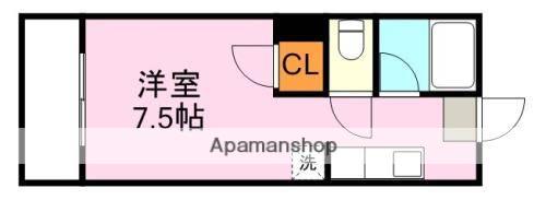 アビターレ下荒田Ⅰ(ワンルーム/5階)の間取り写真