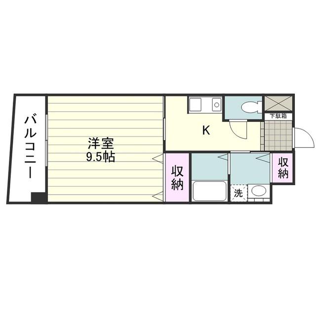 マンション大和(1K/3階)の間取り写真