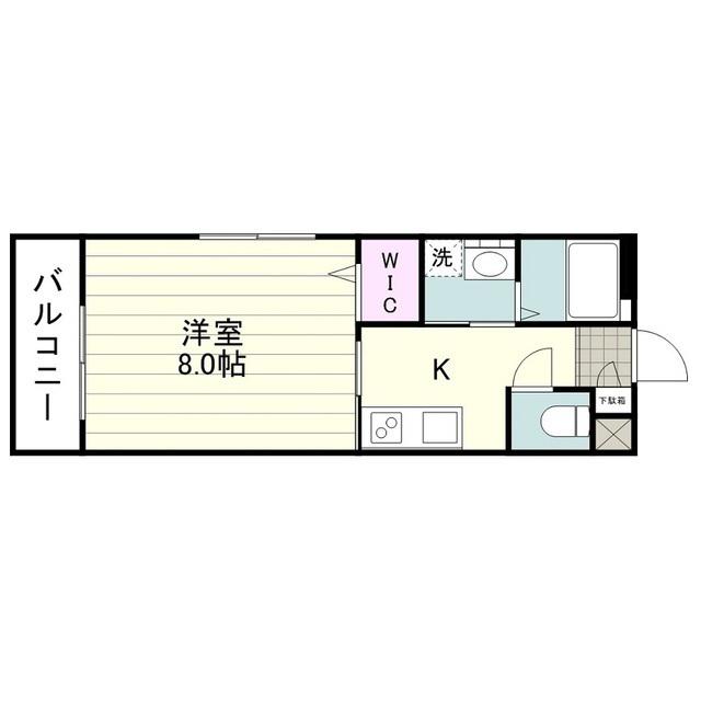 サンフィット城西(1K/2階)の間取り写真