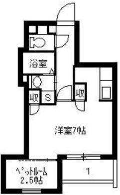 MZ鴨池Ⅱ(1K/1階)の間取り写真