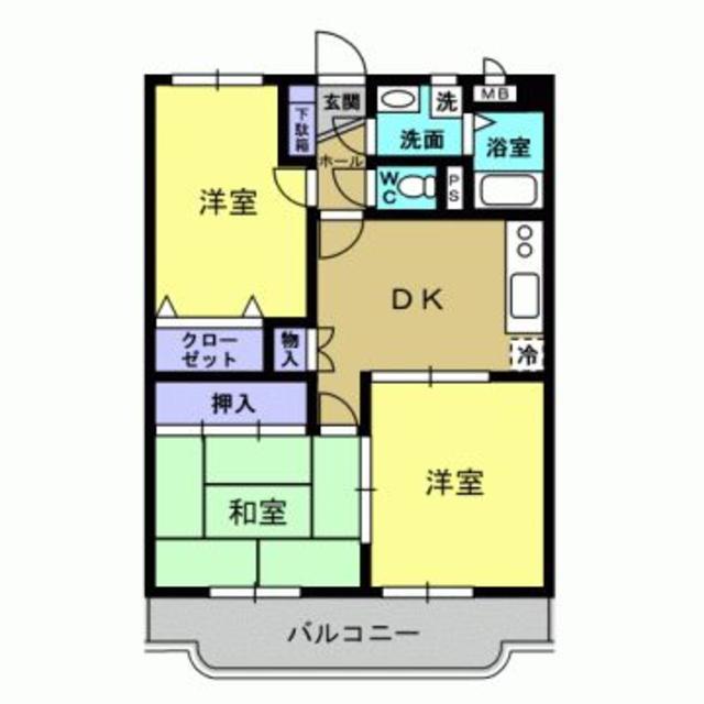 フルールM(3DK/2階)の間取り写真