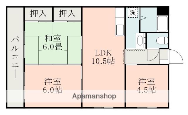 第2伊藤コーポ(3LDK/1階)の間取り写真