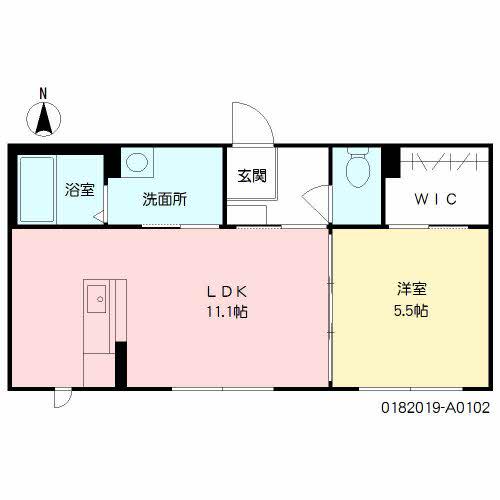 カーサフェリーチェ(1LDK/1階)の間取り写真
