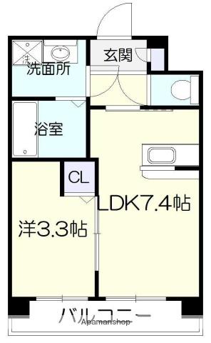 ピネータ天保山(1LDK/3階)の間取り写真