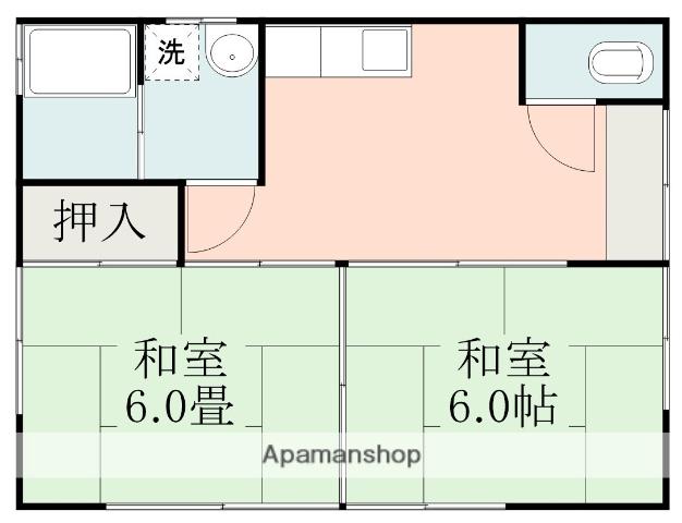 春成アパート(2K/1階)の間取り写真