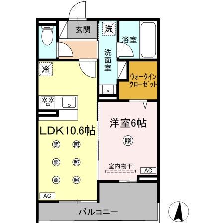 M&S RESIDENCE LIEN(1LDK/3階)の間取り写真