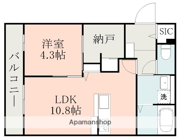 フォルトゥーナⅡ(1LDK/2階)の間取り写真